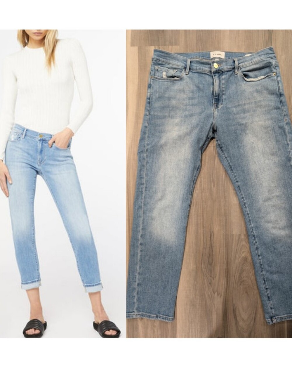 Frame | Le Garçon Mid Rise Slim Boyfriend Jeans In Overturn
